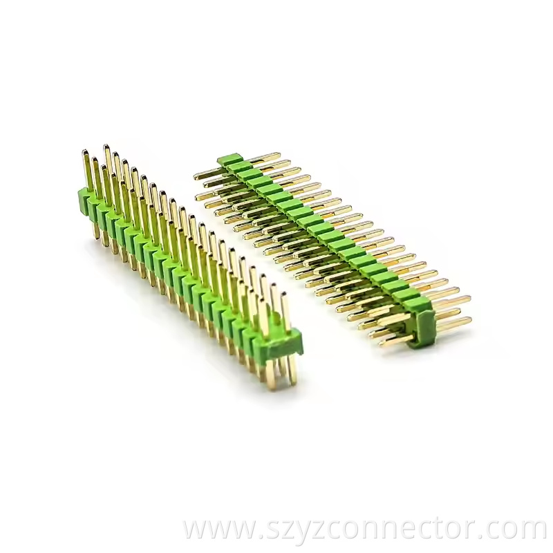 2.0mm Pitch Pin Header Dual Row Straight SQ0.5mm H2.0mm 21P-240P Green (2) 2.0mm Pitch Pin Header Dual Row Straight SQ0.5mm H2.0mm 21P-240P Green (2)